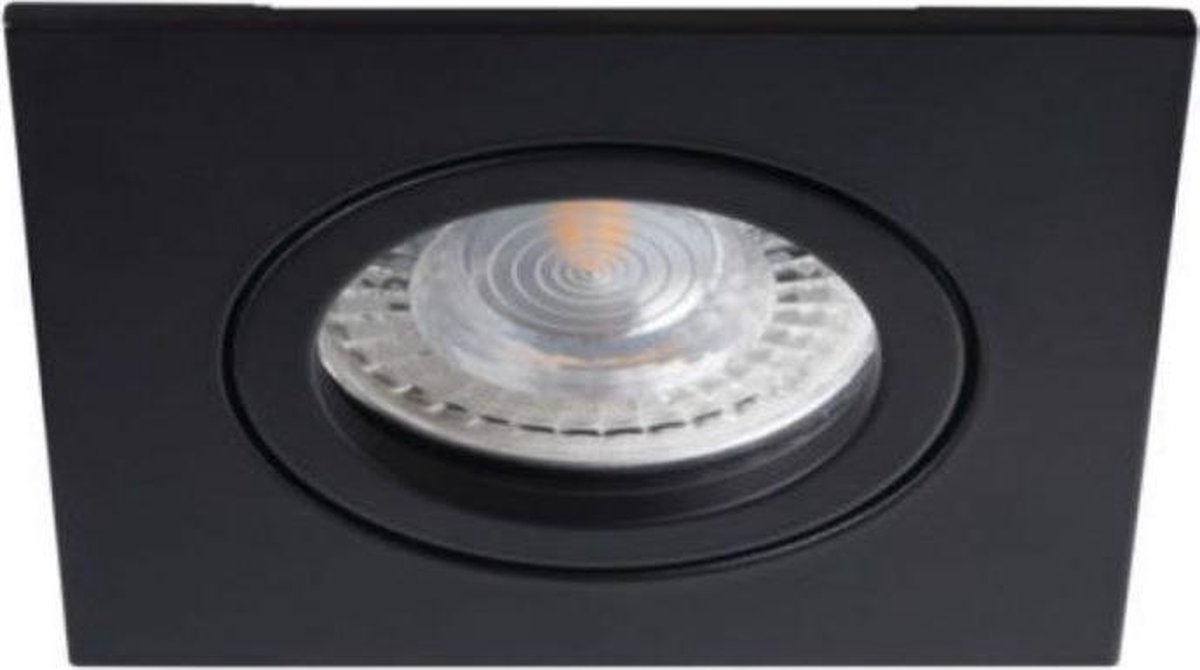 LED inbouwspot Dinkel -Vierkant Zwart -Koel Wit -Dimbaar -4.9W -Philips LED
