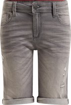 WE Fashion Jongens slim fit denimshort met destroyed details