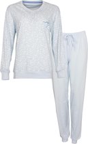Tenderness Dames Pyjama - Katoen - Lichtblauw- Maat 3XL