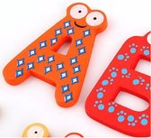 41 Magneet cijfers en letters - houten speelgoed -  magneten multicolour