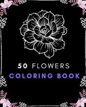 50 flowers coloring book