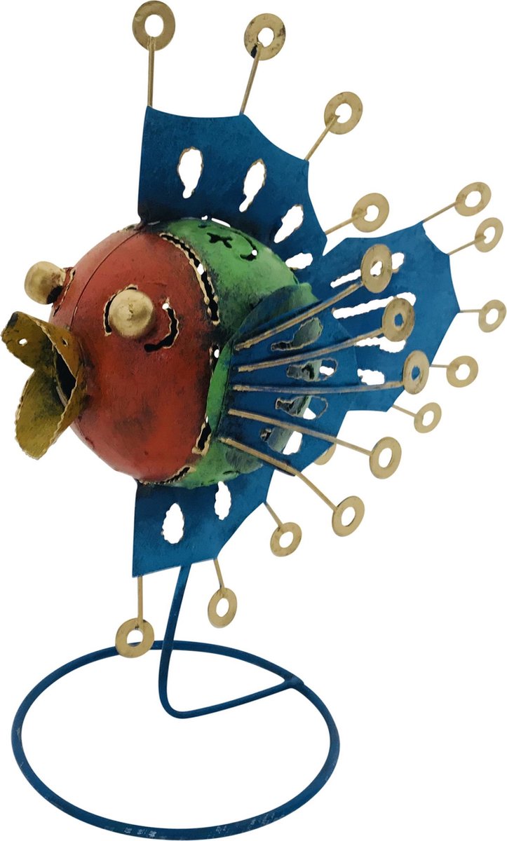 IJzeren vis H25  - Gerecycled - trendy - handgemaakt op bali