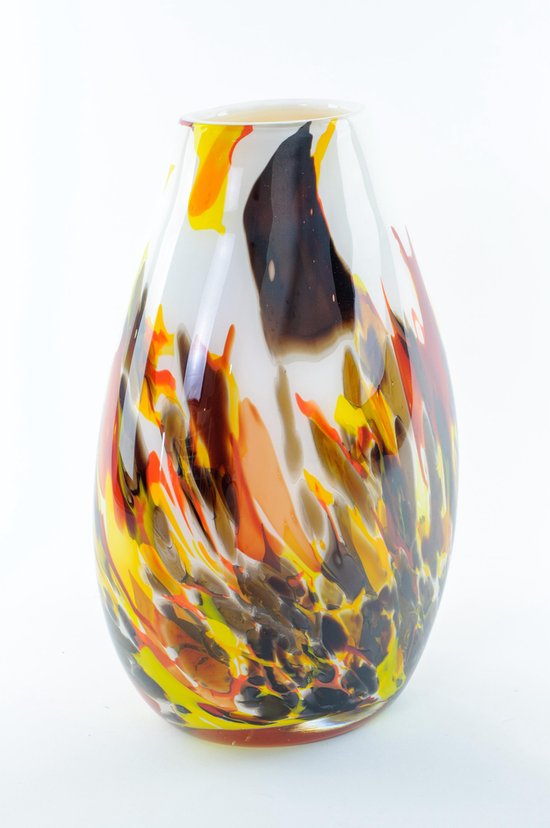 Fidrio vaas organic Terra - decoratieve vaas - glazen vaas - vase - mond  geblazen glas... | bol.com
