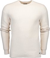 Cavallaro Napoli - Heren Trui - Feolo R-Neck Pullover - Off White - Maat L