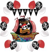 e-Carnavalskleding.nl Feestpakket Piraten versiering | Piraten pakket Small | Piraten Kinderfeest pakket S