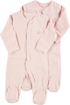 Zeeman new born pyjama - biologisch katoen - roze  - maat 50 - 2 stuks