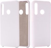 Effen kleur vloeibare siliconen dropproof beschermhoes voor Huawei Honor 10i (wit)