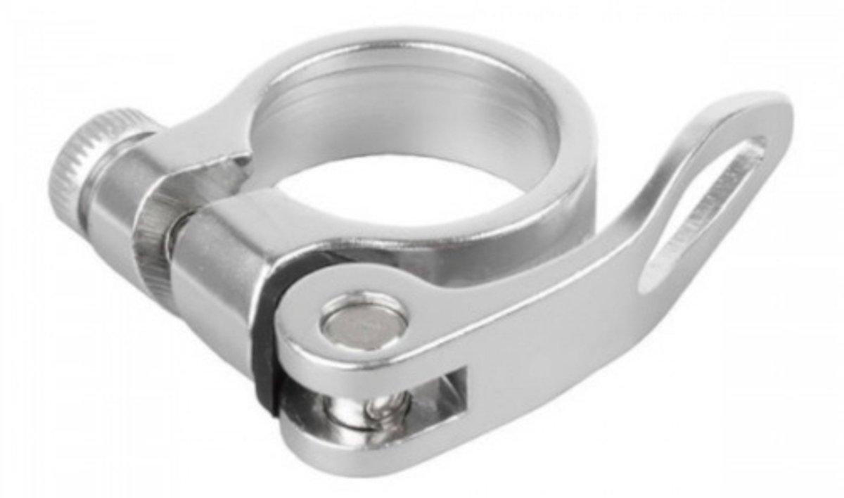 Zadelklem Quick Release Snelspan 34,9 Mm Alu Zilver