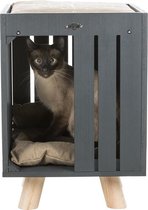 Trixie be nordic kattenhuis alva antraciet / zand - 36x36x51 cm - 1 stuks