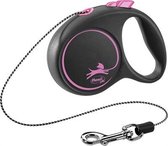 Flexi rollijn black design cord roze - xs 3 mtr tot 8 kg - 1 stuks