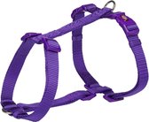 Trixie hondentuig premium h-tuig violet paars - 30-44x1 cm - 1 stuks