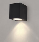 Cahaya vierkante wandlamp | 2022 model | Inclusief GU10 lamp | LED Wandlamp warm wit | Geschikt voor binnen en buiten | Waterdicht IP65| Wandlamp buiten | wandlantaarn| buitenlamp