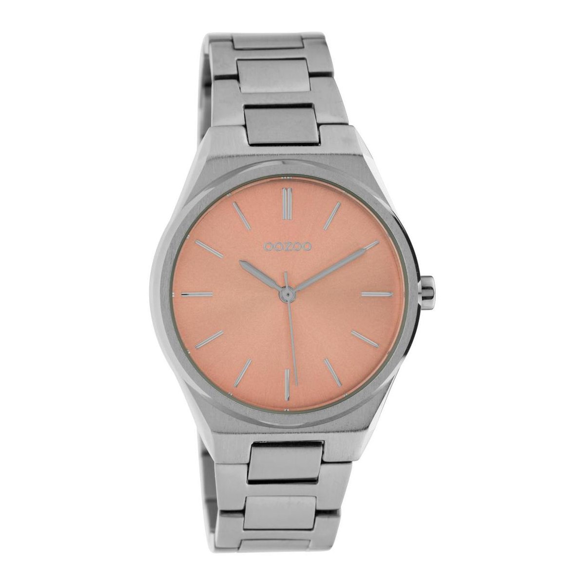 OOZOO Timepieces Zilverkleurig-Rosegoudkleurig horloge C10341 (34 mm)