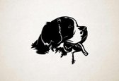 Wanddecoratie - Hond - Sint Bernard 6 - L - 75x88cm - Zwart - muurdecoratie - Line Art