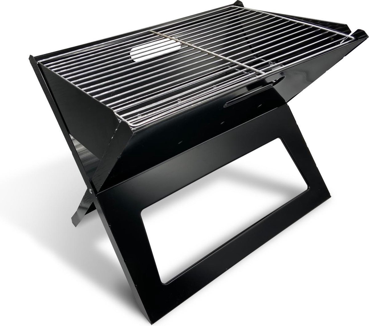 Draagbare opvouwbare grill met rooster - Zwart