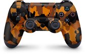 Playstation 4 Controller Skin Camouflage Oranje Sticker