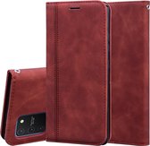 Voor Samsung Galaxy S10 Lite / A91 Frosted Business Magnetische Horizontale Flip PU Leather Case met houder & kaartsleuf & lanyard (bruin)