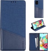 Voor Samsung Galaxy A71 MUXMA MX109 Horizontale Flip lederen tas met houder & kaartsleuf & portemonnee (blauw)