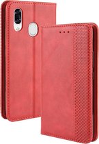 Voor ZTE libero s10 magnetische gesp retro gekke paard textuur horizontale flip lederen case, met houder & kaartsleuven & fotolijst (rood)