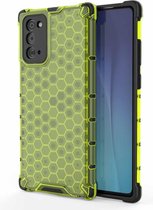 Voor Samsung Galaxy Note 20 schokbestendige honingraat pc + TPU beschermhoes (groen)