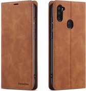 Voor Samsung Galaxy A11 Forwenw Dream Series Oil Edge Strong Magnetism Horizontal Flip Leather Case with Holder & Card Slots & Wallet & Photo Frame (Brown)