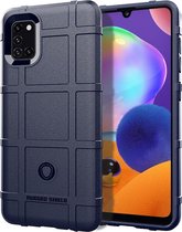 Voor Galaxy A31 Full Coverage Shockproof TPU Case (Blauw)