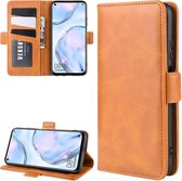 Voor Huawei Nova 6 SE Dual-side magnetische gesp horizontale flip lederen tas met houder & kaartsleuven & portemonnee (geel)