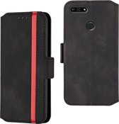 Voor Huawei Honor 7A Retro Frosted Oil Side Horizontal Flip Case met houder en kaartsleuven (zwart)