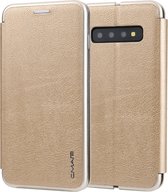 Voor Galaxy S10 + CMai2 Linglong-serie PC + PU horizontale flip lederen tas met houder en kaartsleuf (goud)