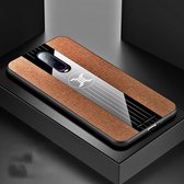 Voor OPPO R17 PRO XINLI stiksels Textue schokbestendige TPU beschermhoes (bruin)
