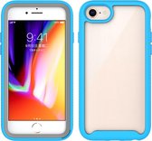 Voor iPhone SE 2020/8/7 Sterrenhemel Effen kleur Serie Schokbestendig PC + TPU beschermhoes (lichtblauw)