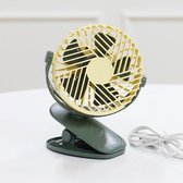 Creatieve kinderwagen clip opladen slaapzaal desktop kleine nachtlampje elektrische ventilator (oranje)