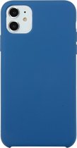 Voor iPhone 11 Effen kleur Effen siliconen schokbestendig hoesje (kobaltblauw)