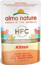 Almo Nature HFC Natvoer voor Kitten - 24 x 55 gram - Kip - 24 x 55 gram