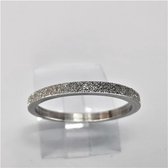 Schitterend - kinderring - maat 14 - smalle - rvs - Stardust - zilverkleurig. Stardust is glitters als diamant erg chique om elke vinger.