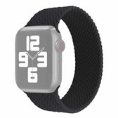 Single-turn geweven patroon siliconen horlogeband voor Apple Watch Series 6 & SE & 5 & 4 40 mm / 3 & 2 & 1 38 mm, maat: L (zwart)