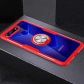 Krasbestendige TPU + acryl ringbeugel beschermhoes voor Huawei Honor View 20 (rood)
