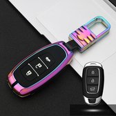 Auto Lichtgevende All-inclusive Zinklegering Sleutel Beschermhoes Sleutel Shell voor Hyundai I Stijl Smart 3-knop (kleur)