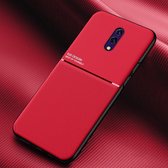 Voor OPPO Reno Classic Tilt Strip Grain Magnetisch Schokbestendig PC + TPU-hoesje (rood)