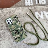 Camouflagepatroon IMD schokbestendig TPU beschermhoes met draagkoord voor iPhone 11 Pro (AOR2)