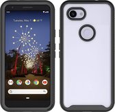 Voor Google Pixel 3a XL Starry Sky Solid Color Series schokbestendige pc + TPU beschermhoes (zwart)