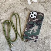 Camouflagepatroon IMD schokbestendig TPU beschermhoes met lanyard voor iPhone 11 (ERDL)