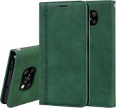 Voor Geschikt voor Xiaomi Poco X3 NFC Frosted Business Magnetische Horizontale Flip PU lederen tas met houder & kaartsleuf & lanyard (groen)