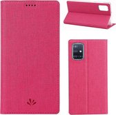 Voor Samsung Galaxy A51 5G (A516F) ViLi schokbestendig TPU + PU horizontaal flip beschermhoes met kaartsleuf en houder (rose rood)