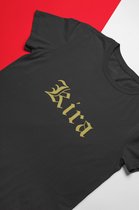 KIRA Sierletters Death Note T-Shirt- Zwart - Yagami Light - Manga - Anime Merchandise - Cadeau voor geeks - Unisex Maat XL