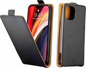 Voor iPhone 12 Pro Max zakelijke stijl verticale flip TPU + PU lederen tas met kaartsleuf (zwart)