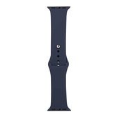 Voor Apple Watch Series 5 & 4 44 mm / 3 & 2 & 1 42 mm siliconen horlogebandje, kort deel (vrouwelijk) (nachtblauw)
