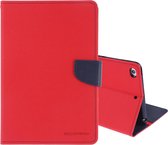 GOOSPERY FANCY DIARY Horizontale leren flip-hoes voor iPad Mini (2019), met houder en kaartsleuven en portemonnee (rood)