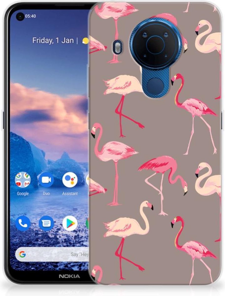 Nokia 5.4 TPU Hoesje Flamingo