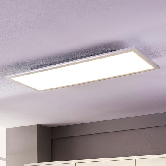 Lindby - LED paneel - 1licht - PMMA, aluminium - H: 5.2 cm - wit, zilver - Inclusief lichtbron